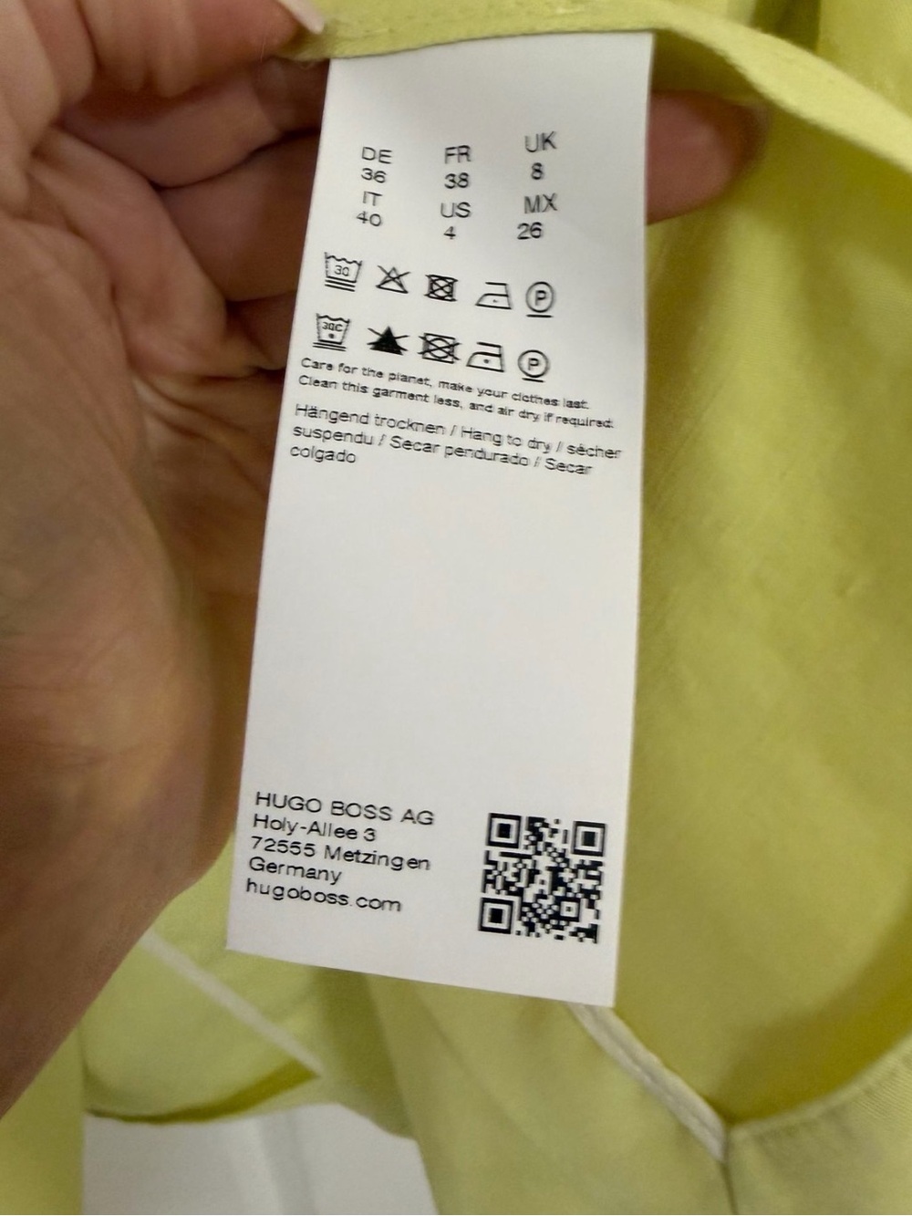 Boss Yellow Linen Blend Relaxed Blazer - Picture 6 of 7